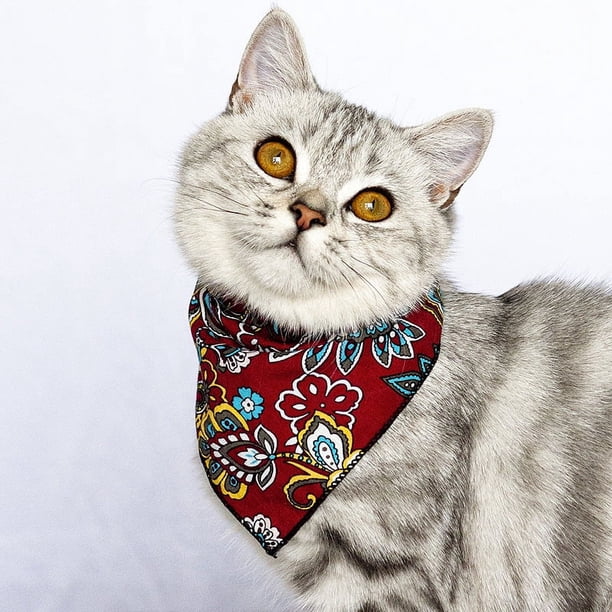 Zhuge Bandana para perros 1 pieza, mezcla de poliéster ligera de secado rápido, bufandas triangulares, baberos, pañuelo ajustable para perros, regalo para mascotas, M, A15