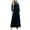 Dark Blue, variant on JGGSPWM Women's Velvet Maxi Dress High Waisted A Line Skirt Long Sleeves Dresses Black 2XL