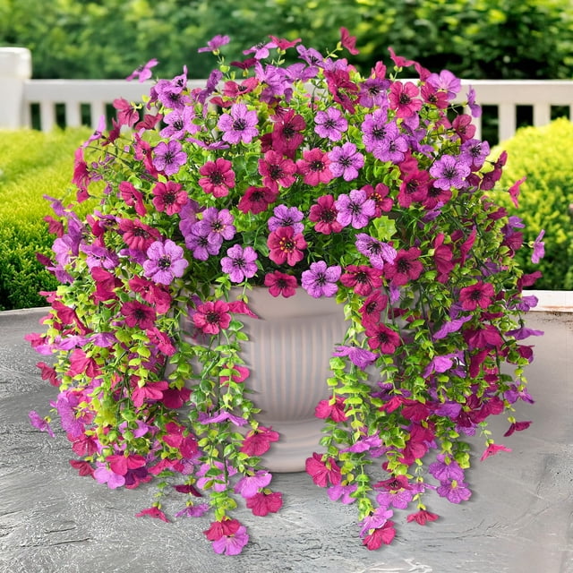Flores colgantes artificiales ZFProcess Daisy, 2 unidades, para exteriores