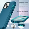 thumbnail image 5 of I-HONVA For iPhone 14 Plus Case,3-Layer Military Grade Drop Protection Anti-Slip Bumper Rugged Shockproof Dustproof Protection 6.7 inch Phone Case,Turquoise Teal, 5 of 7