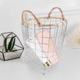 thumbnail image 5 of Panier de Rangement Tissé Panier à Déchets de Table Panier Décoratif en Fil de Fer Panier à Jouets, 5 of 5
