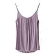 thumbnail image 4 of MESSUEN Camisole Tops for Women Tank with Built in Bra for Women Crew Neck Camisole Tank for Built in Bras Padded Tanks Fit Womens Blouses Summer Shirts for Women Dressy Casual Purple XL, 4 of 7
