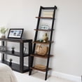 thumbnail image 6 of American Trails 5-Tier Leaning Ladder Bookcase with Solid American Gum Shelves - Black/Walnut, 6 of 12