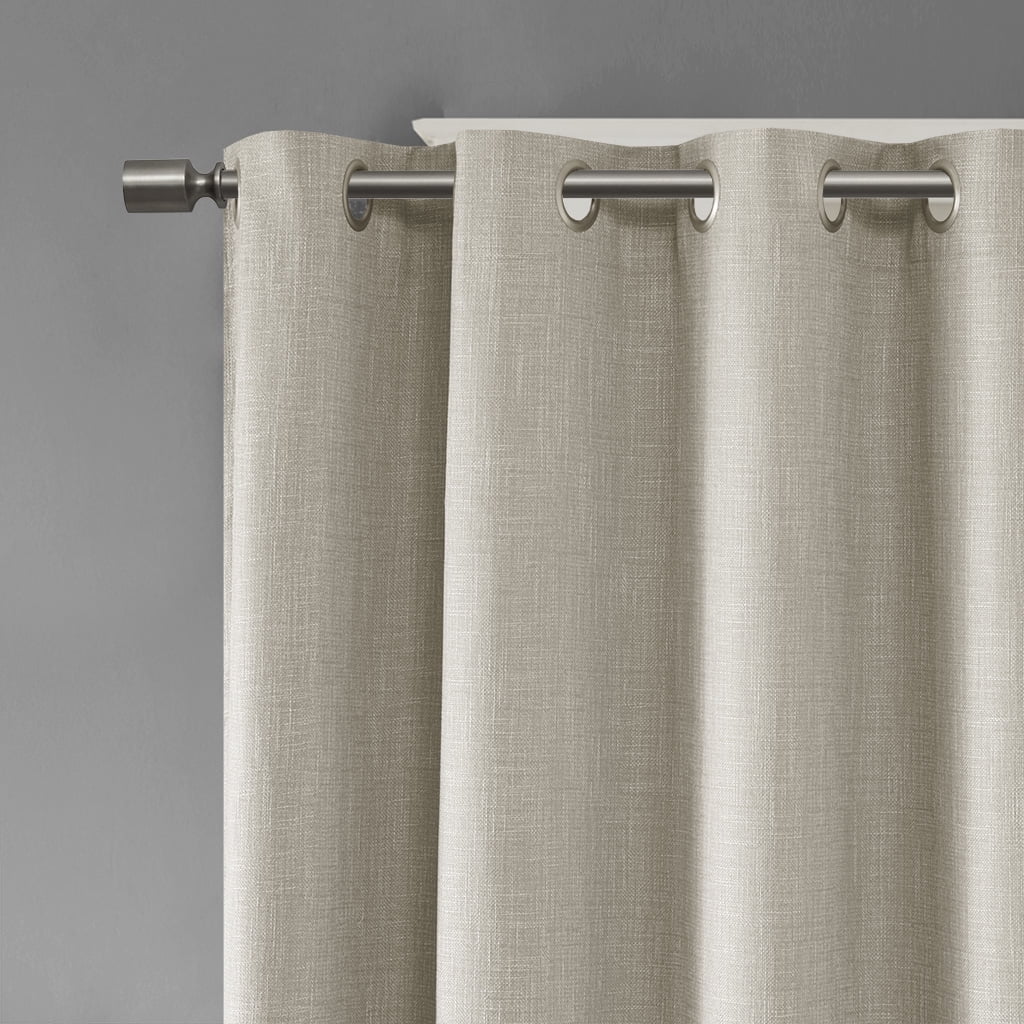 MAYEERTY 1 Pc Printed Heathered Blackout Grommet Top Curtain Panel