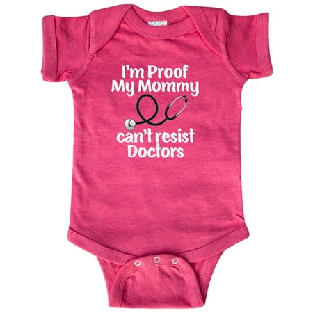 

Inktastic Proof Mommy Cant Resist Doctor Dad Gift Baby Boy or Baby Girl Bodysuit