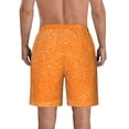 thumbnail image 3 of Naloa Orange Glitter2 Men's Beach Shorts, Surfing shorts, Swim trunks, Quick Dry Swim Trunks for Surfing Beach Fun - Medium, 3 of 9