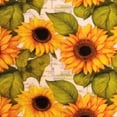 thumbnail image 6 of Fenyluxe Vintage Sunflower Round Tablecloth, Tablecloths Stain Resistant waterproof spill proof Table Cloth cover for Decoration Holiday Parties Kitchen Dining Picnic Indoor Outdoor 54-58, 6 of 8