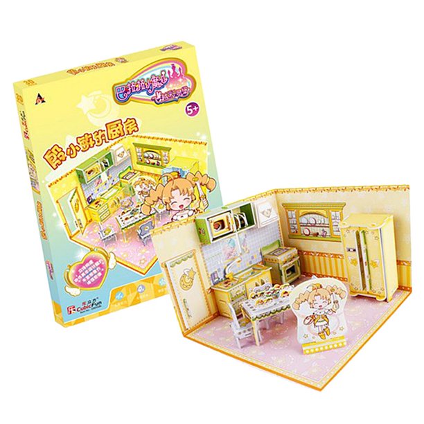 Muebles en Miniatura Zulema 1/24 Escala DIY De Cocina Habitación Miniaturas de casas de muñecas de bricolaje