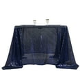 thumbnail image 6 of Efavormart 90" Square Table Topper Premium SEQUIN Square Tablecloth Overlay For Wedding Banquet Catering Party Table Decor  -Navy, 6 of 6