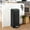 Black, variant on HELLONE 8 Gallon Bathroom Step Trash Can, 30-Liter Square Stainless Steel Foot Pedal Garbage Can with Soft-Close Lid for Kitchen, with Removable Inner Bucket, Off-White