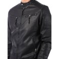 thumbnail image 4 of Ma Croix Mens Classic Motorcycle Winter Biker PU Leather Jacket S-XL, 4 of 6
