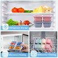 thumbnail image 5 of 4 Pack Kids Snack Containers Including Lid 4 Compartment Bento Snack Box Stackable Snack Container 4 Colors Bento Food Box Set A, 5 of 5