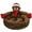 Brown, variant on KYAIGUO Christmas Dogs Bed for Medium Small Breed Dogs,Round Cat Beds for Indoor Kitten Xmas Dolls Embrace Shape Elevated Dog Bed for Room