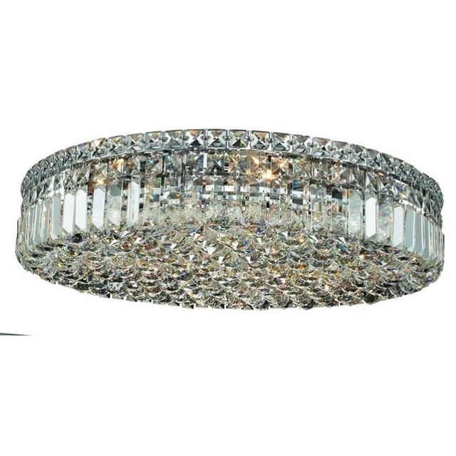 Elegant Lighting Maxime 24" 9 Light Elements Crystal Flush Mount