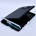 thumbnail image 2 of 4X Clip Board Organizer Clipboards with Storage Nursing Clipboard Foldable File Folder Plastic Clipboard (Black), 2 of 5
