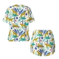 thumbnail image 5 of Kdxio Summer Leopard Print Pajamas Sets for Women Short-Sleeved Pjs with Lounge Shorts Two Piece Sleepwear S-4XL, 5 of 9