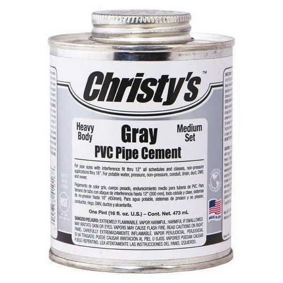 Christys Pipe Cement,Gray,16 oz. RH-BGLV-PT-12