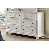 Home Elegance 1714W-5 36.5 x 1.75 x 42.25 in. Laurelin Dresser with Hidden Drawer - Solid White