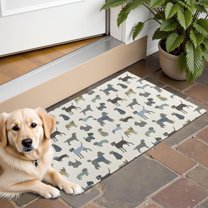 Cute Animal Dogs Door Rugs,Washable Non Slip Door Mats Indoor,Decorative Door Mats,Entry Mat Indoor for Entrance,Bedroom,Kitchen,Bathroom,16"x24"