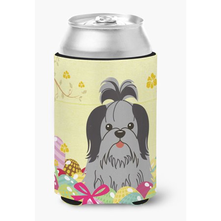 

Easter Eggs Shih Tzu Black Silver Can or Bottle Hugger