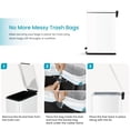 thumbnail image 5 of Home Zone Living 8 Gallon Slim Kitchen Trash Can Stainless Steel Step Pedal 30 Liter White, 5 of 5