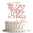 thumbnail image 1 of Decoración para tartas Mis Quince Fairy para cumpleaños número 6, purpurina en oro rosa, 1 of 7