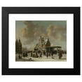 thumbnail image 2 of Jan Abrahamsz. Beerstraten 17x15 Black Modern Framed Museum Art Print Titled - The Paalhuis and the Nieuwe Brug, Amsterdam, in the Winter (1640 - 1666), 2 of 5