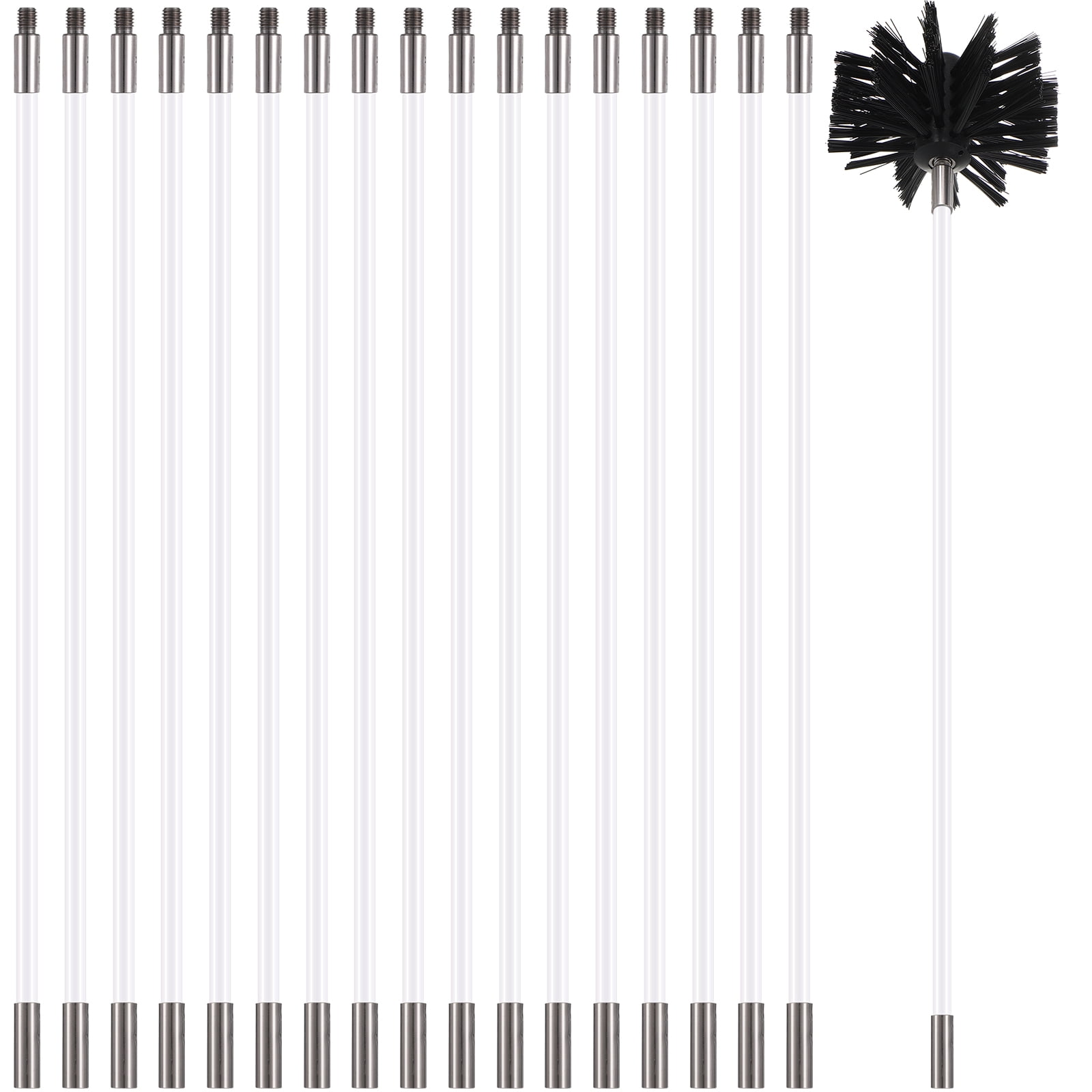 NUOLUX  Chimney Cleaning Set Adjustable Length for Hard-to-Reach Areas