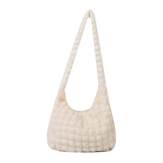 Bolso de hombro para mujer con nube bolso de mano a la moda de verano grande blanco