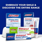 Secure Denture Adhesive Cream, 12-Hour Max Hold, Waterproof Seal - Zinc Free - For Uppers, Lowers & Partials - FSA HSA Approved - Food Grade Ingredients - 1.4 oz (1 Pack)