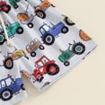 thumbnail image 6 of Toddler Baby Boy Farm Outfit Tractor Animal Print Short Sleeve T-Shirt Tops Shorts Sets Summer Country Clothes, 6 of 7