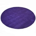 thumbnail image 3 of Rugsotic Carpets Handmade Rugs Hand Knotted Loom Round 8'x8' Purple Silk Mix for Indoor Use, 3 of 5