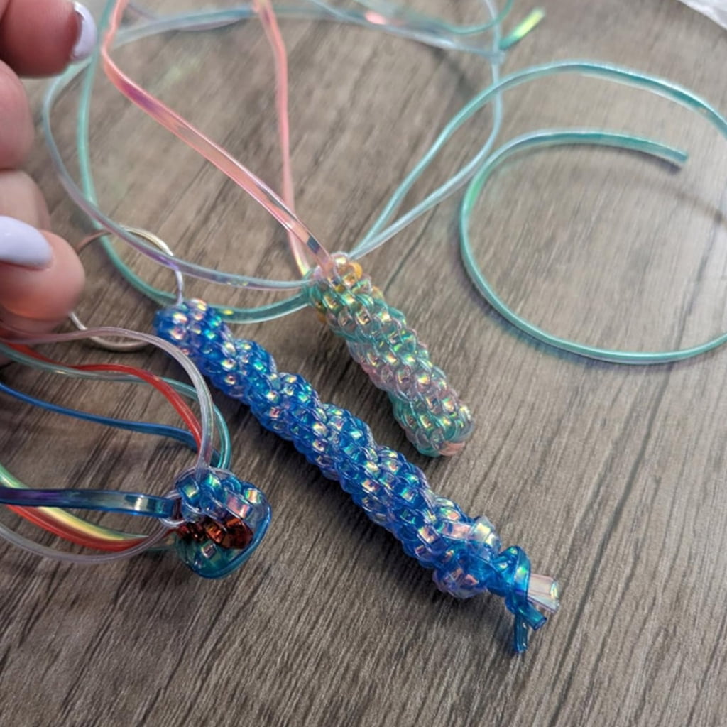 RYUJNDK Craft Lanyard String 20 Roll Multicolor Plastics Lace for Bracelets Handy Keychain Components for Homemade Craft