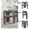 thumbnail image 5 of Boucle Accent Chairs Set of 2, Modern Upholstered Barrel Dining Chair - Fabric Living Room Chairs,Comfy Barrel Side Chair Lounge Arm Chair for Living Room,Kitchen, Dining Room, 5 of 8