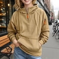 thumbnail image 4 of uublik Boys Sweatshirt Graphic Cute Preppy Hooded Sweatshirt Pullover Top Size 5T-15 Beige, 4 of 4