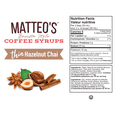 thumbnail image 5 of Matteo's Sugar Free Coffee Syrup, Hazelnut Chai, 750mL, 0 Calories, 0 Sugar, (Single Bottle), 5 of 5