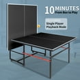 thumbnail image 4 of Mid-Size Table Tennis Table,8ft Foldable & Portable Ping Pong Table Set for Indoor Games with Net, 2 Table Tennis Paddles and 3 Balls,Black, 4 of 7
