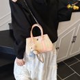 thumbnail image 4 of Bolsos de mano tejidos con empalme de moda para mujer, primavera y verano 2025, nuevo estilo, moderno, versátil, para ocio, bolso bandolera de gran capacidad, 4 of 5
