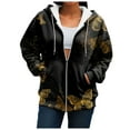 thumbnail image 6 of zaveiop Hoodies for Women 2025 Womens Zip up Hoodie Oversized Cute Butterfly Graphic Sweatshirts Fall Fashion Casual Outfits (Z3-Gold, 3XL), 6 of 7