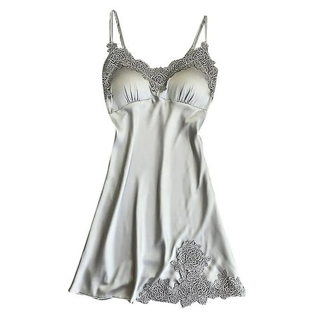 Midwennn Women Sexy Lace Pad Lingerie Nightwear Underwear Robe Sleepwear Dress Lingerie for Women Bras