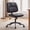 Black, variant on Genpo Armless Office Chair, Small Computer Desk Chair No Arms with Wheels, Lumbar Support, Adjustable Height for Home Office, Black PU Leather Vanity Chair