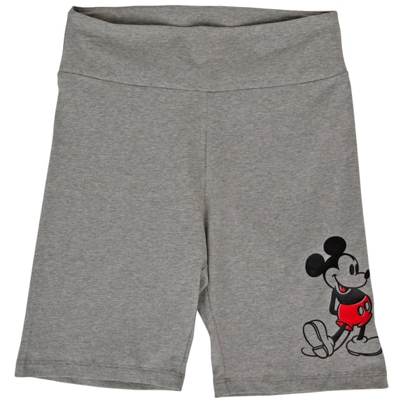 Disney Mickey Mouse Golly Expression Pose Women's Biker Shorts-XLarge