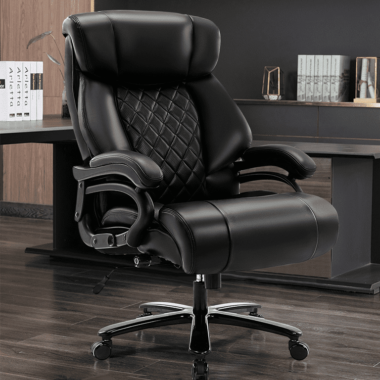 Weture Big and Tall Office Chair for Back Pain Relief, Breathable Leather  Executive Office Chair for Heavy People, Heavy Duty Office Chair for Long