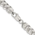 thumbnail image 3 of Sterling Silver 8.5mm Domed With Side D/C Curb Chain (26 X 8.5) Made In Italy qrc240-26, 3 of 5
