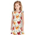 thumbnail image 1 of Fotbe Flower Chicken Vestido de Dormir para Niñas de 3 a 10 Años, Mangas Cortas, Estilo Princesa, Pijama Camisón con Mangas Voladas-Small, 1 of 6