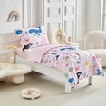 thumbnail image 2 of Juego de Ropa de Cama para Niños Pequeños Joyreap Tema Océano Rosado 4 Piezas, 2 of 6