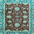 thumbnail image 1 of Ahgly Company Indoor Square Abstract Light Blue Modern Area Rugs, 6' Square, 1 of 4