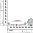 thumbnail image 3 of Gem Stone King 925 Sterling Silver Tennis Bracelet for Women Pink Moissanite Lab Grown Diamond (2.51 Cttw, Fully Adjustable up to 9 inch), 3 of 3