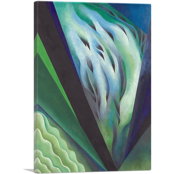 ARTCANVAS Blue and Green Music 1919 Canvas Art Print by Georgia O-Keeffe - Size: 26" x 18" (0.75" Deep)