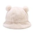 thumbnail image 1 of Gorro de pescador de felpa con doble bola de pelo a la moda de otoño e invierno para mujer, gorro cálido Fridja  nalpqowj1137, 1 of 7